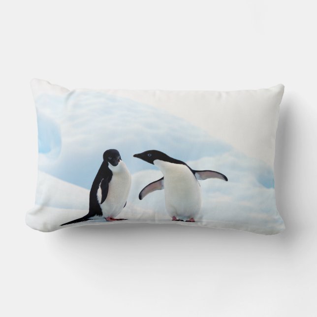 Coussin Rectangle Adelie Penguins (Recto)