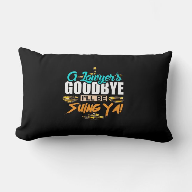 Coussin Rectangle Adieu d'un avocat, je poursuis Ya (Recto)