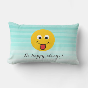 Coussin Rectangle Adorable Happy Emoji Face-Be heureux toujours