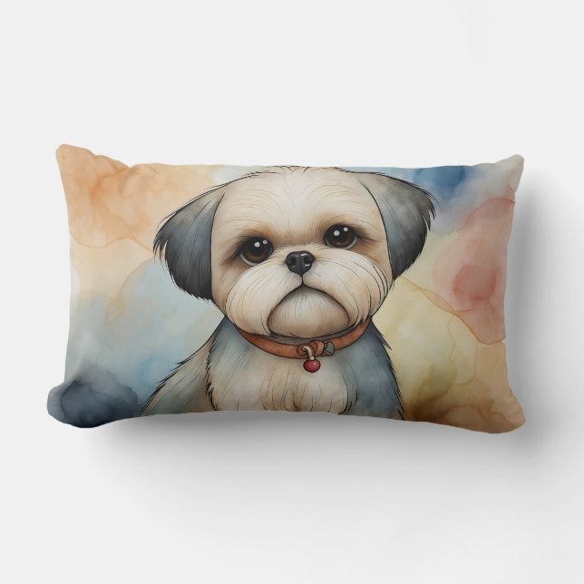 Coussin Rectangle Adorable Shih Tzu (Recto)