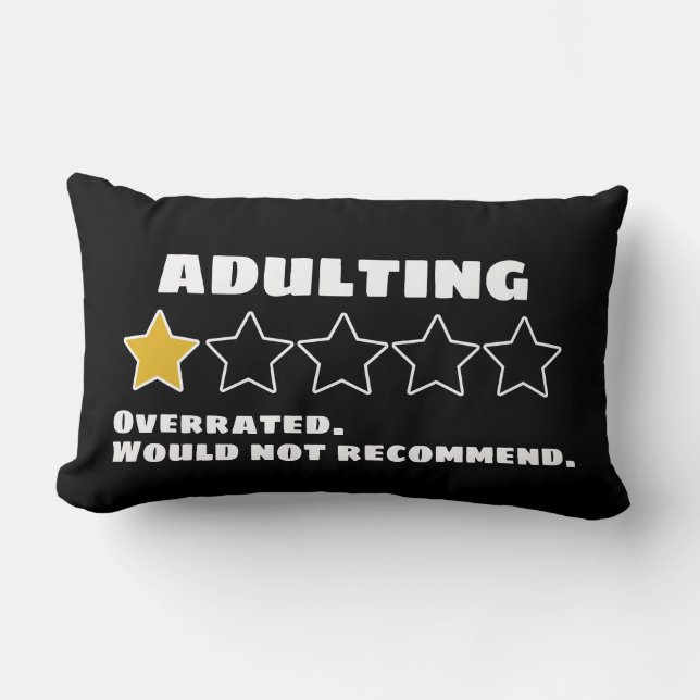 Coussin Rectangle Adulte Surévalué Ne Recommanderait Pas Une Étoile (Recto)
