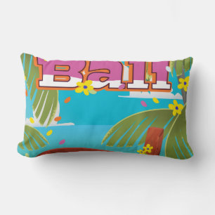 Coussin Rectangle Affiche de voyage à Bali