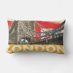 Coussin Rectangle Affiche vintage de Londres