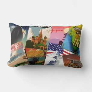 Coussin Rectangle Affiches Vintage voyage