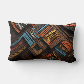 Coussin Rectangle Africain Mosaïque : Tissage de Couleurs