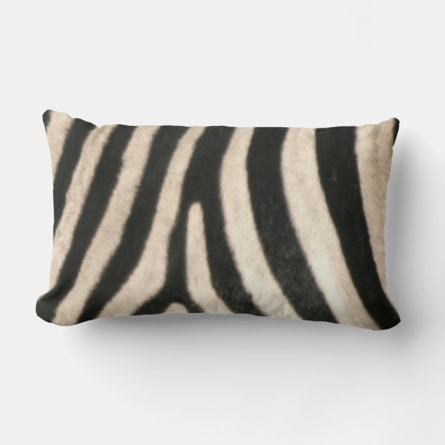 Coussin Rectangle African Zebra Print, Wildife, Safari Decor, (Recto)