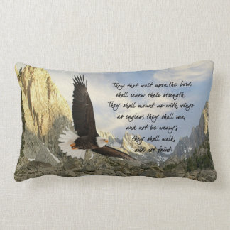 Coussin Rectangle Ailes en tant que 40:31 d'Isaïe de vers de bible