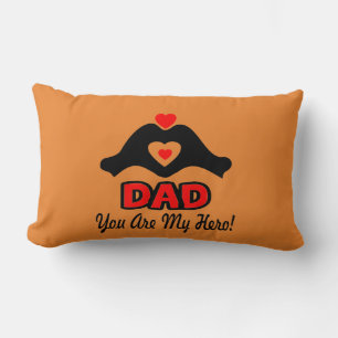 Coussin Rectangle ↷ Aimez-vous papa, vous êtes mon héros Fabulous Lu