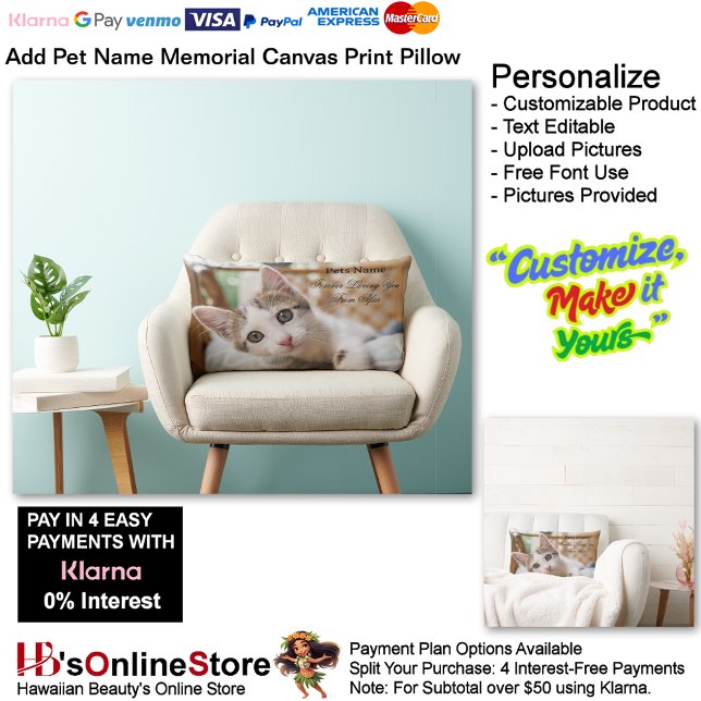 Coussin Rectangle Ajouter Des Animaux De Compagnie Nom Photo Forever (Add Pet Name Forever Loving You From Afar Memorial Lumbar Pillow.)