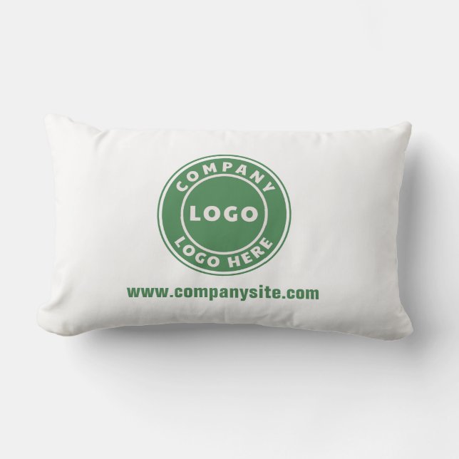 Coussin Rectangle Ajouter le logo d'entreprise et le site Web de l'e (Recto)