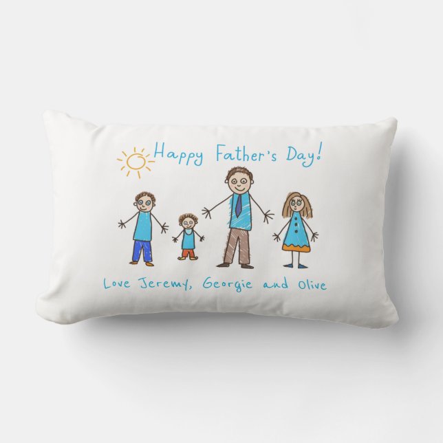 Coussin Rectangle Ajouter l'oreiller à lancer de la Fête des pères d (Recto)
