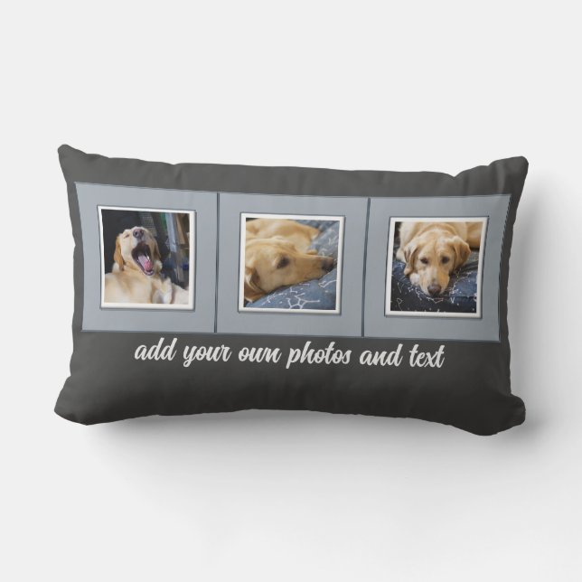 Coussin Rectangle ajouter vos propres photos et texte personnalisé c (Verso)
