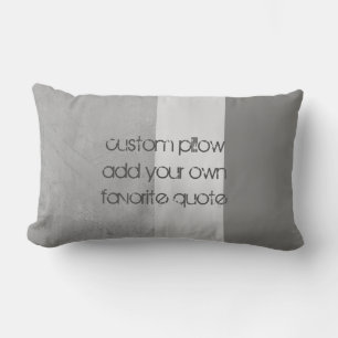 Coussin Rectangle ajouter votre devis bandes gris personnalisées lan