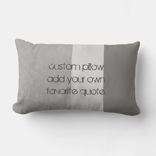 Coussin Rectangle ajouter votre devis bandes gris personnalisées lan (Recto)