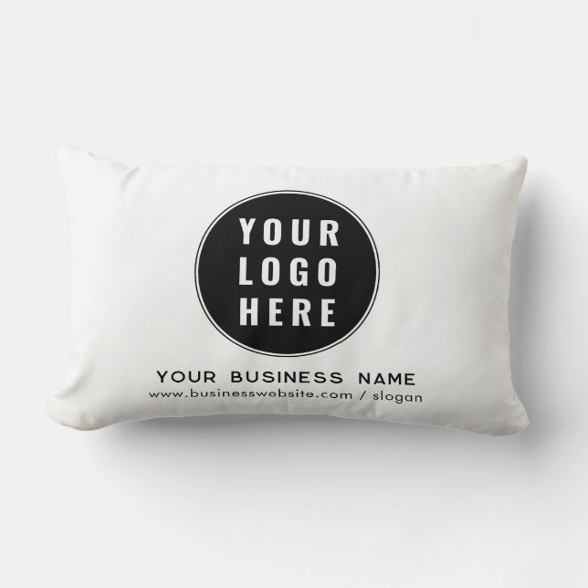 Coussin Rectangle Ajouter votre logo d'entreprise et site Web d'entr (Recto)