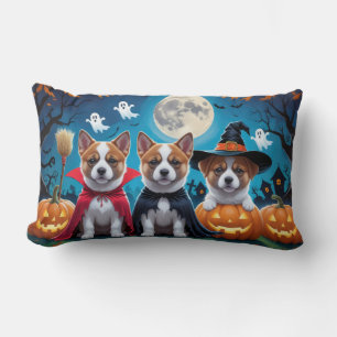 Coussin Rectangle Akita Chiens Citrouille Halloween Funny