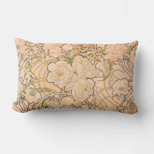 Coussin Rectangle Alfonse Mucha Art Nouveau Peonies