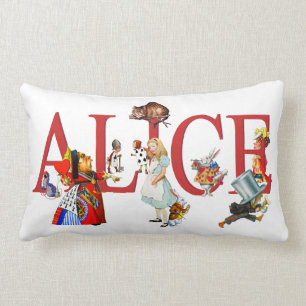 Coussin Rectangle Alice à Wonderland et Friends