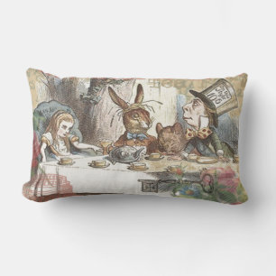 Coussin Rectangle Alice au pays des merveilles Mad Tea Party Art