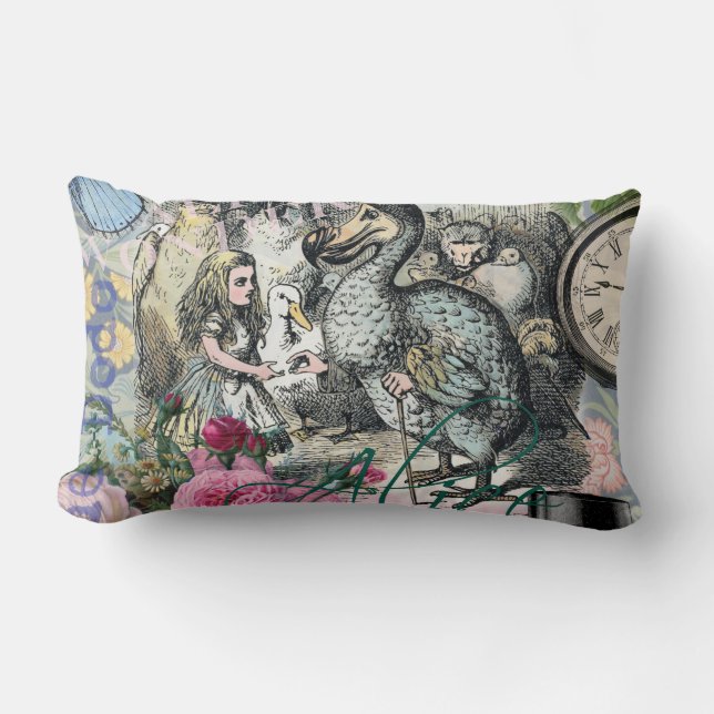 Coussin Rectangle Alice Classique Merveilleux Dodo Art Tenniel (Recto)