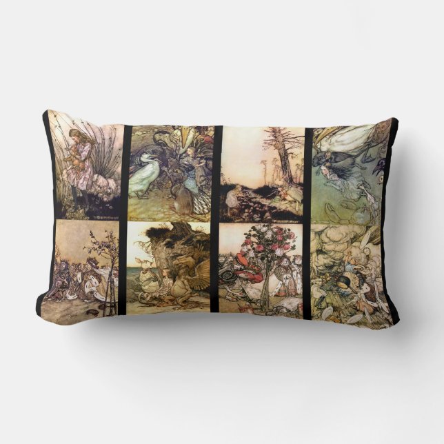 Coussin Rectangle Alice dans l'ensemble du pays des merveilles de (Recto)