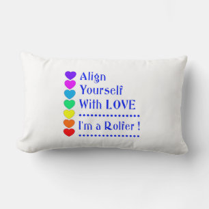 Coussin Rectangle Alignez-vous avec l'amour - Je suis un Rolfer