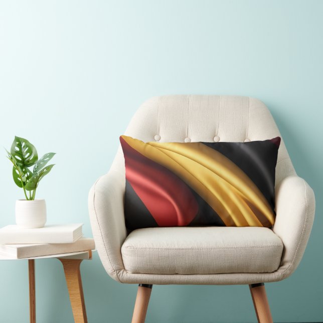 Coussin Rectangle Allemagne drapeau texture soie (Chaise)