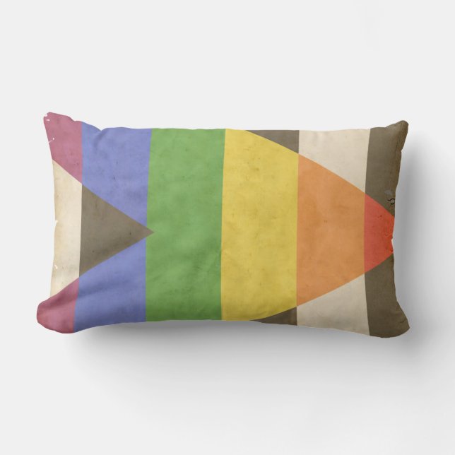 Coussin Rectangle ALLIÉ STRAIGHT DESIGN VINTAGE - Fierté 2014 (Recto)