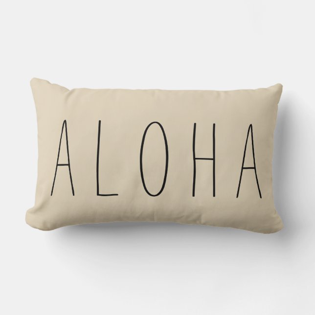 Coussin Rectangle Aloha carreau moderne Brown (Recto)