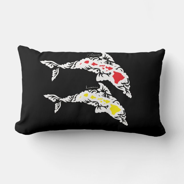 Coussin Rectangle Aloha dauphin d'îles d'Hawaï (Recto)