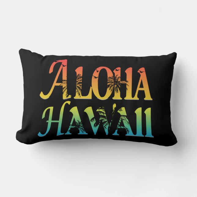 Coussin Rectangle Aloha Hawaii (Recto)