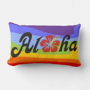 Coussin Rectangle Aloha Hibiscus - plat design Hawaii + vos idées