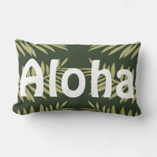 Coussin Rectangle Aloha Tropical Island Green Ferns