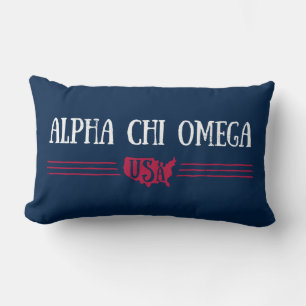 Coussin Rectangle Alpha Chi Omega - États-Unis