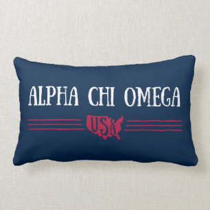 Coussin Rectangle Alpha Chi Omega - Etats-Unis