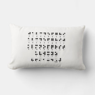 Coussin Rectangle alphabet braille symbole en lettres aveugles