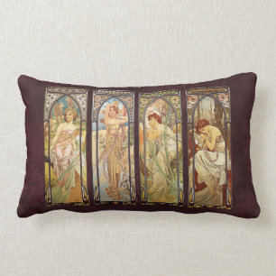 Coussin Rectangle Alphonse Mucha, Le Temps du Jour