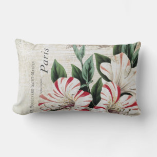 Coussin Rectangle amarylis de noël vintage