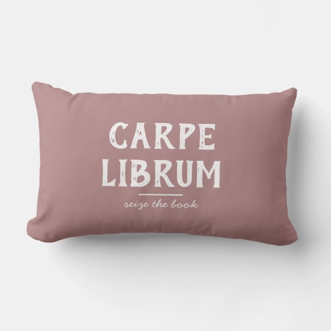 Coussin Rectangle Amateur de livres disant Rose Poussiéreuse (Recto)