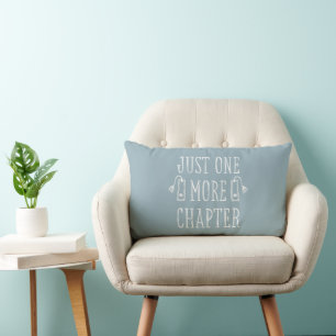 Coussin Rectangle Amateur de livres Juste un chapitre de plus Typogr