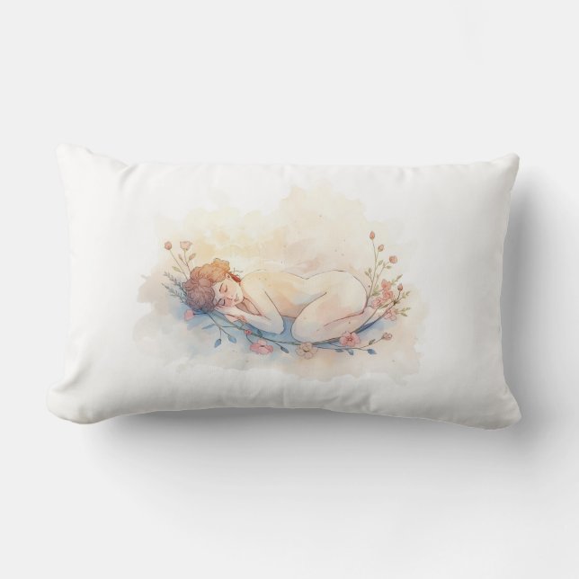 Coussin Rectangle Âme au repos – Un sanctuaire de quiétude (Recto)