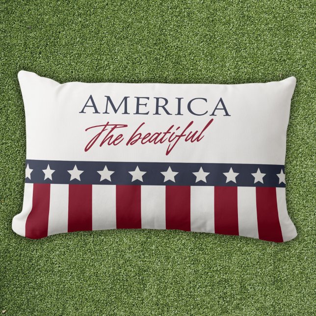 Coussin Rectangle America The Beatiful Patriotic (Créateur téléchargé)