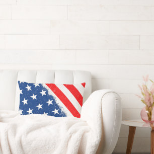 Coussin Rectangle American Flag Shirt USA Patriotique Star Stripes