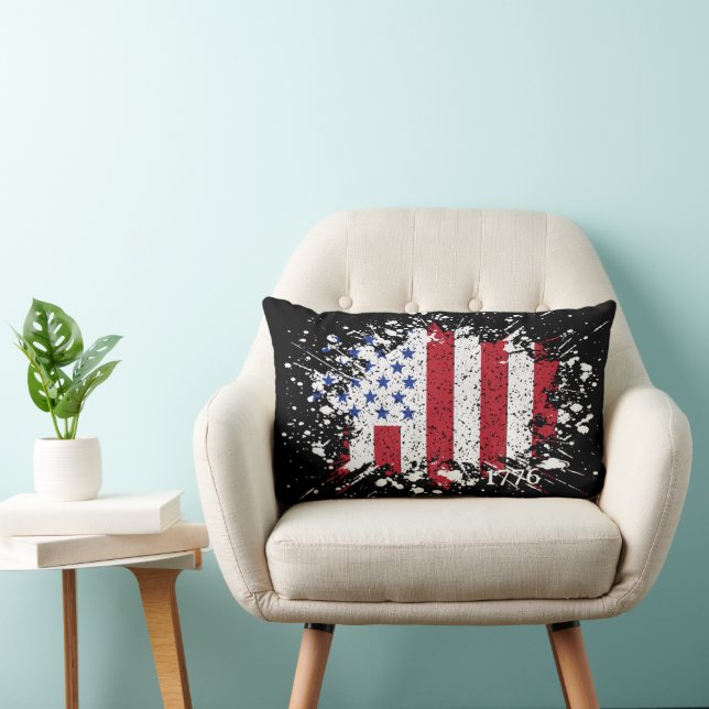 Coussin Rectangle American Peace Flag 1776 États américains L (Chaise)