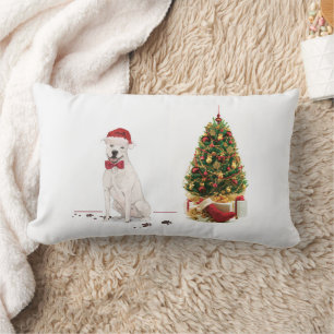 Coussin Rectangle American Staffordshire Terrier Funny Christmas Dog