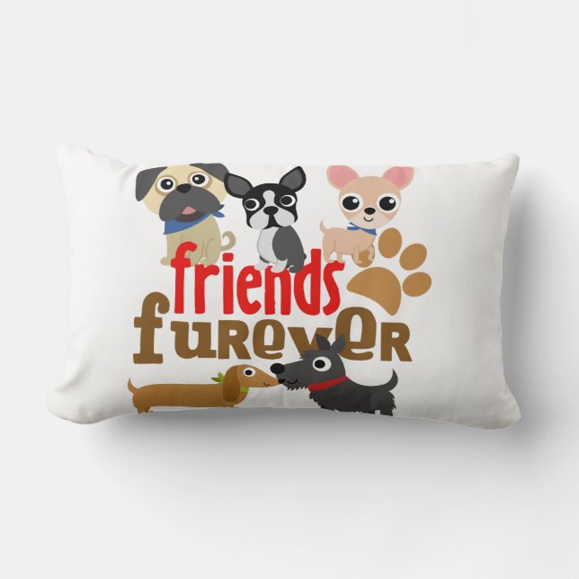 Coussin Rectangle Amis Chiens Furever Chiens Chiens Chiens Chiens Ch (Recto)