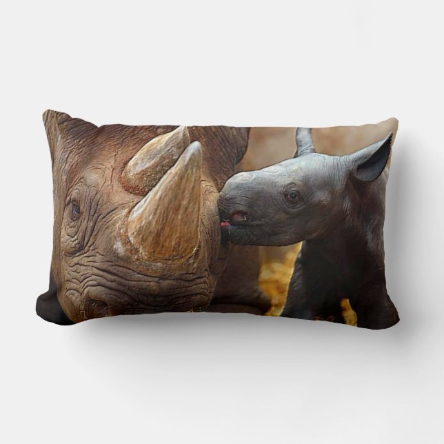 Coussin Rectangle "Amour de la jungle" (Recto)