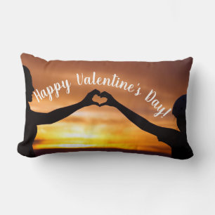 Coussin Rectangle Amour Heureuse Sainte-Valentin du coucher du solei