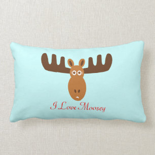 Coussin Rectangle Amour Moosey de Head_I d'orignaux