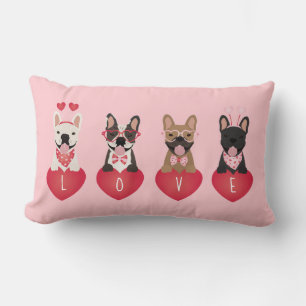Coussin Rectangle Amour Valentine Bulldogs